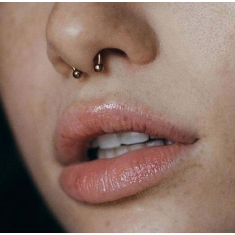 READY STOCK Malaysia! fake magnetic septum piercing nose piercing nose ring!  septum horseshoe ring stainless steal | Shopee Malaysia