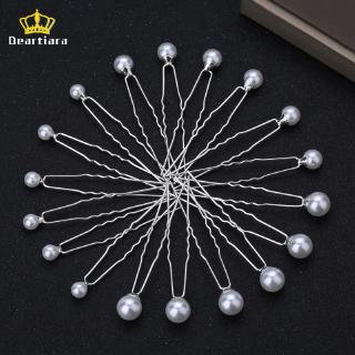 20pcs Silver Pearl Pins Bridal Updo Accessories Wedding Hair Clips