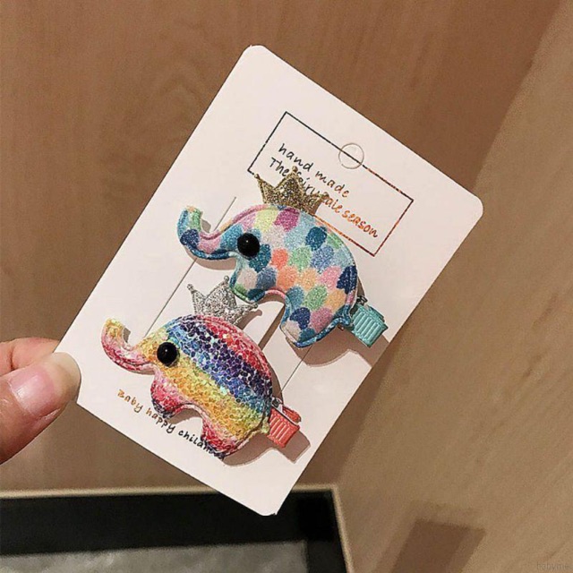 2pcs/set Baby Girl Clips Cute Elephant Clip