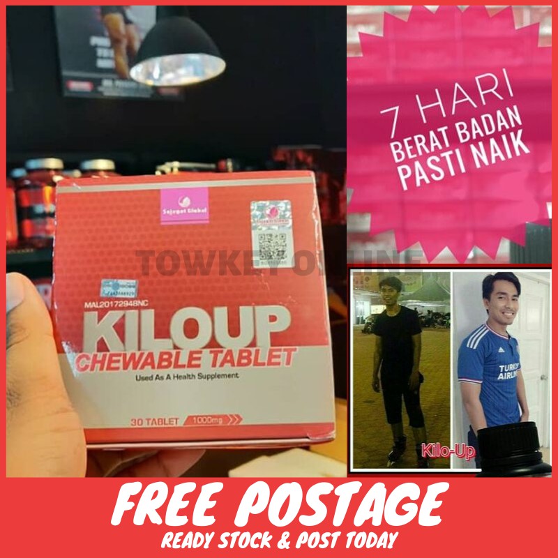 Kilo Up Ubat Gemuk Tambah Berat Badan Original Hq 30 Biji Lulus Kkm Shopee Malaysia
