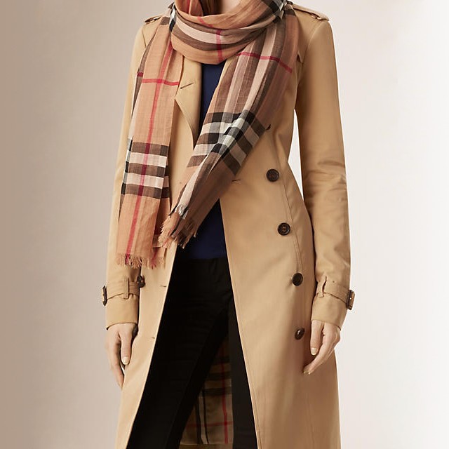 Burberry Authentic Unisex Check Scarf Scarves | Shopee Malaysia