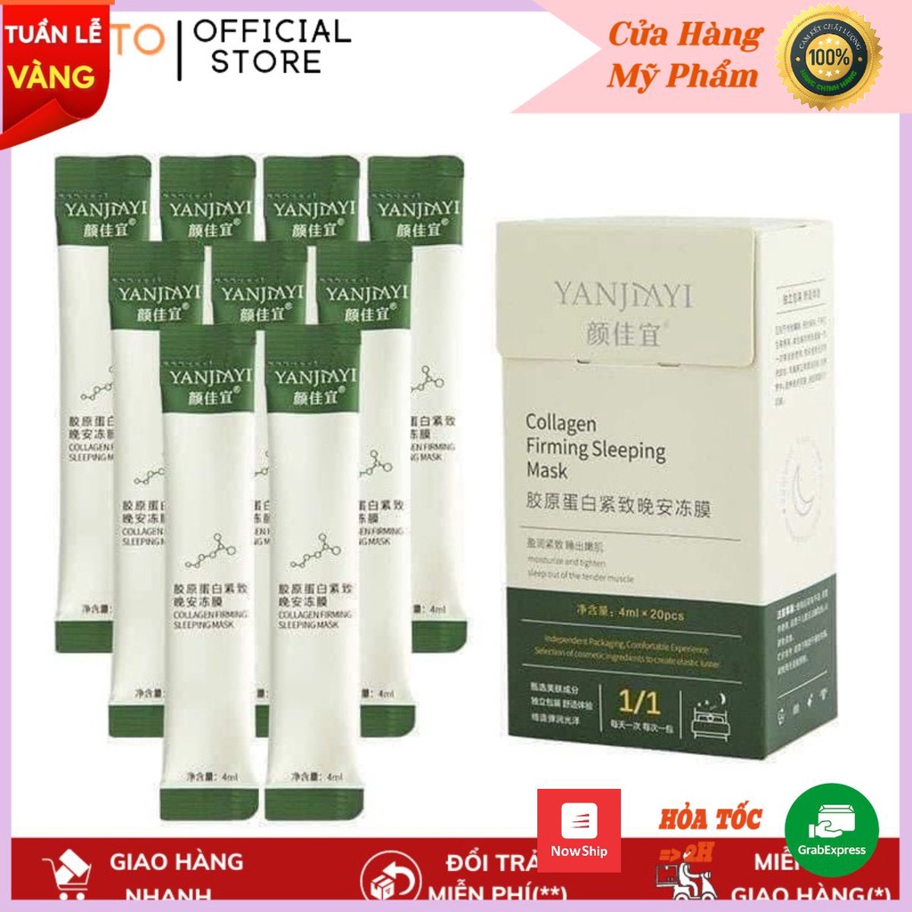 Yanjiayi collagen jelly sleeping mask helps lift face and supplement collagen, 1 pack