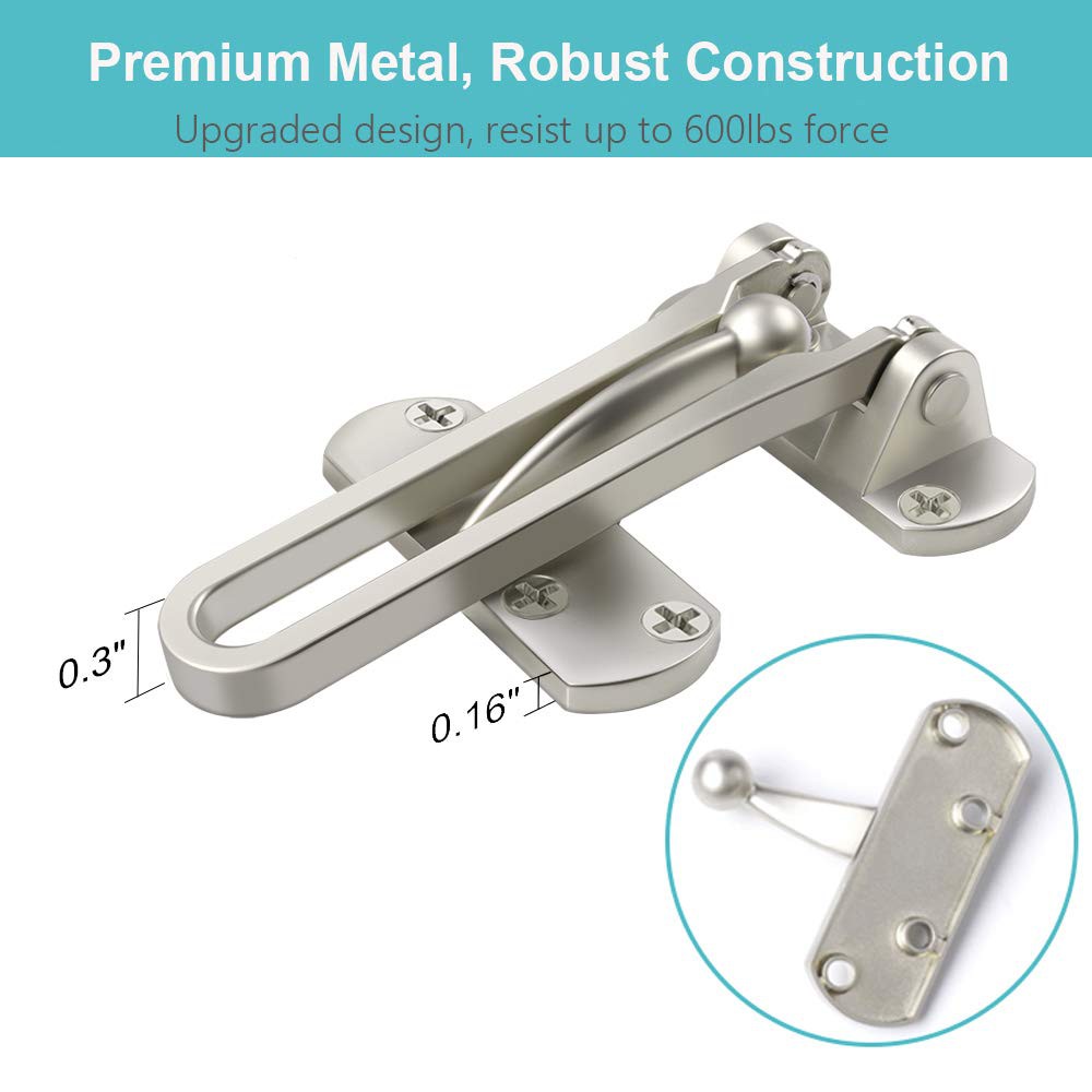 Latches Bolts Tools Home Improvement Black Door Lock For Home Security Hotel Door Latches Swing Bar Door Lock Durable Door Guard For Back And Front Doors Door Locks For Kids Thicken Solid