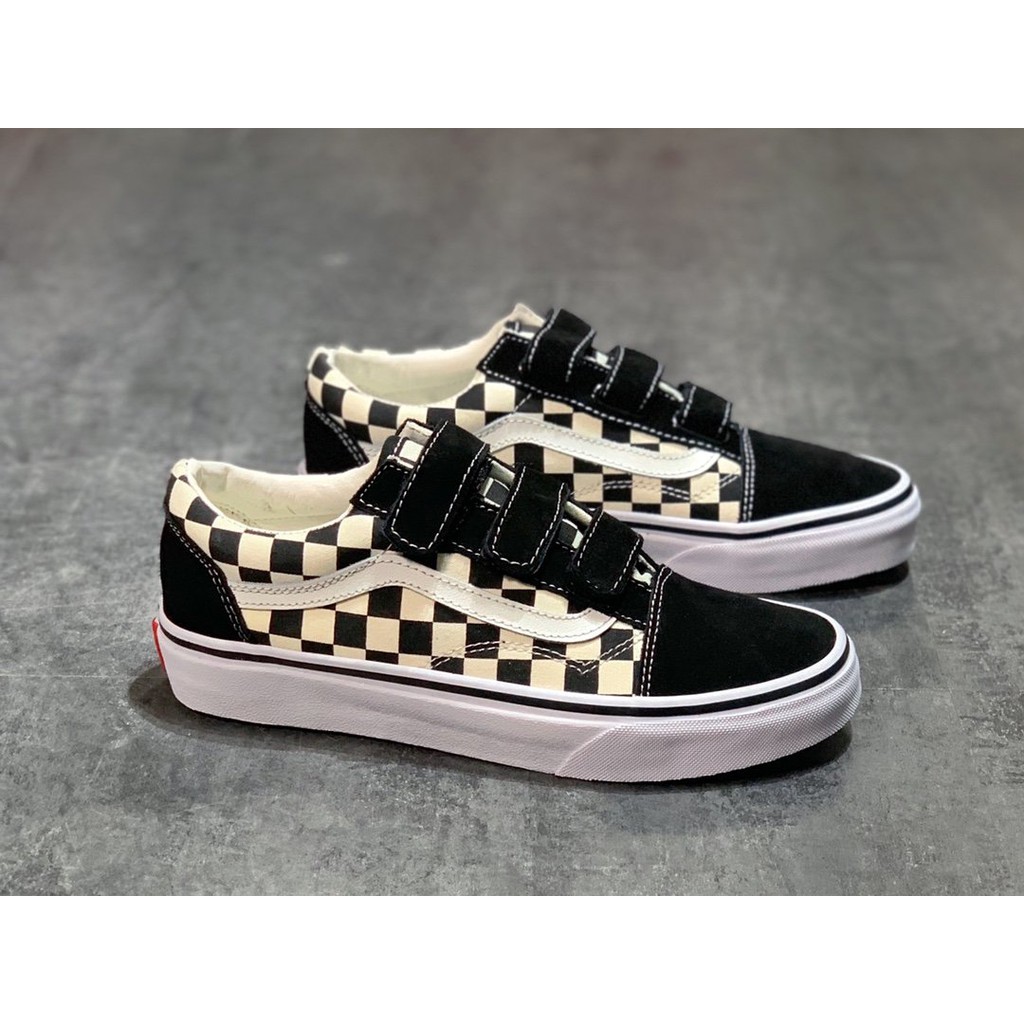 vans velcro checkerboard
