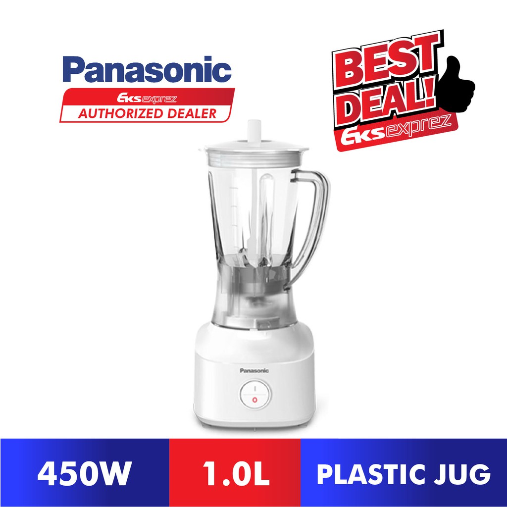 Panasonic Durable & Lightweight Plastic Jug Blender (450W/1.0L) MX-M100WSL
