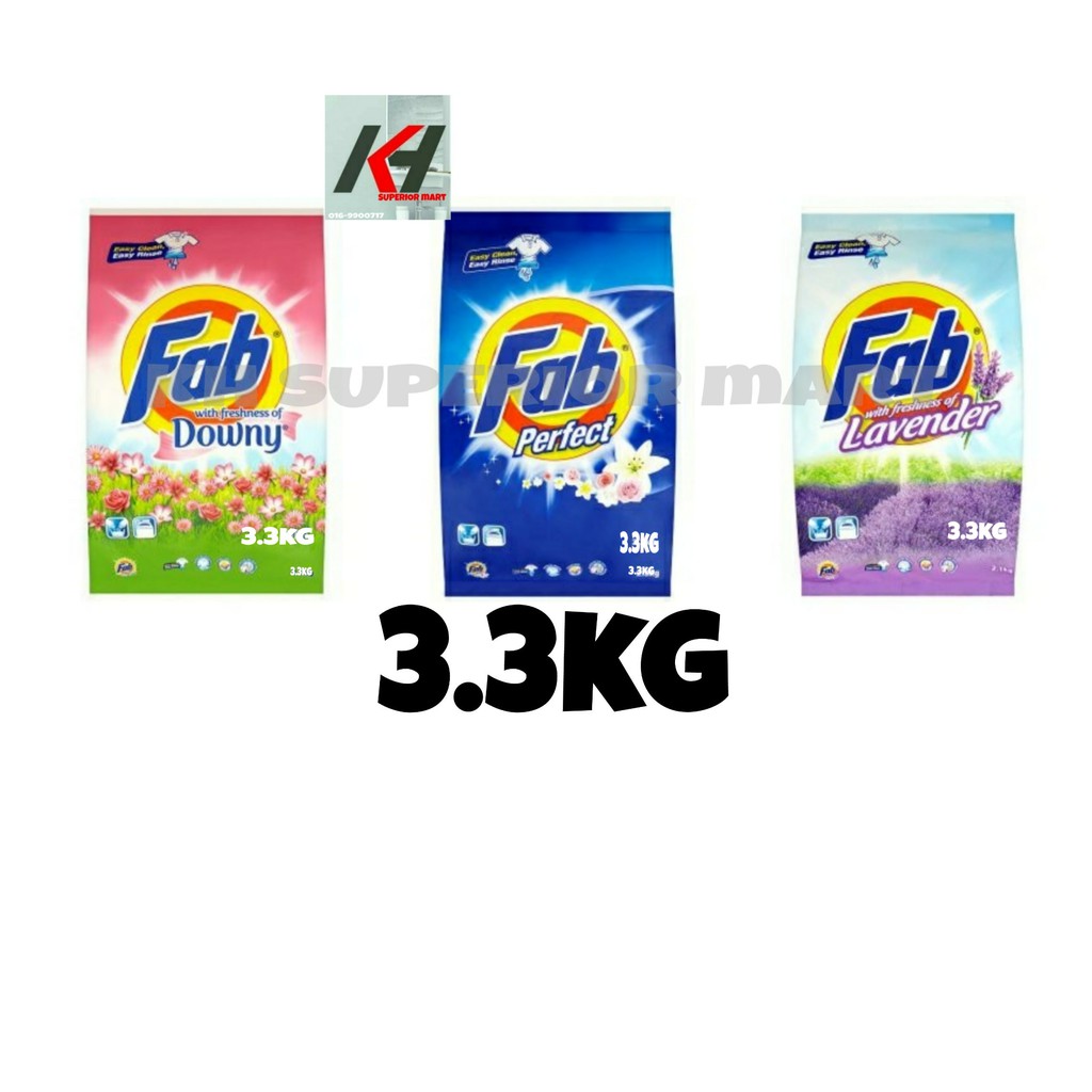 FAB POWDER DETERGENT 3.3KG - 3.6KG READY STOCK | Shopee Malaysia