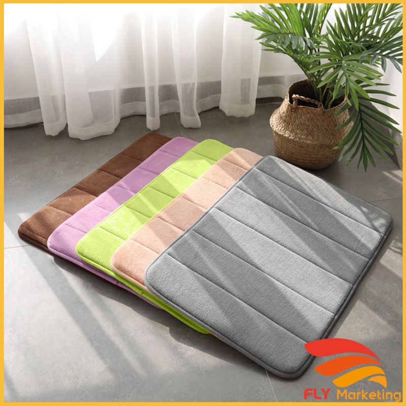 Floor Mat Kitchen Rugs Mat Home Mat Door Mat Toilet Carpet Water Absorption Rug Shaggy Foam Mat Murah Floor Carpet