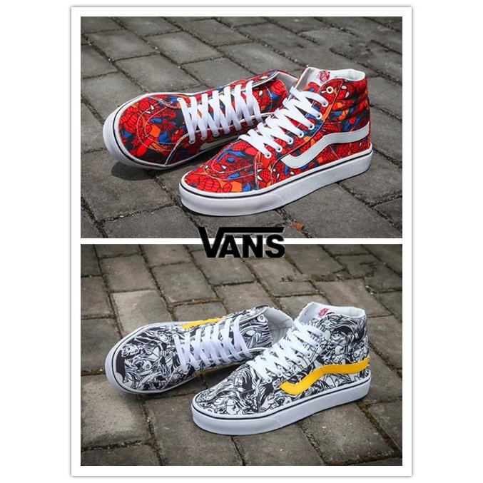 spiderman vans high tops