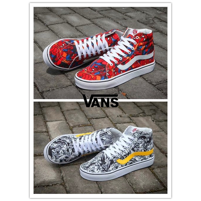 spiderman high top vans