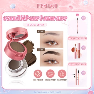PINKFLASH 2-in-1 duo effect eyebrow cream & powder gel pomade Eyeliner Waterproof smudge-proof high pigment lasting Multi-uses