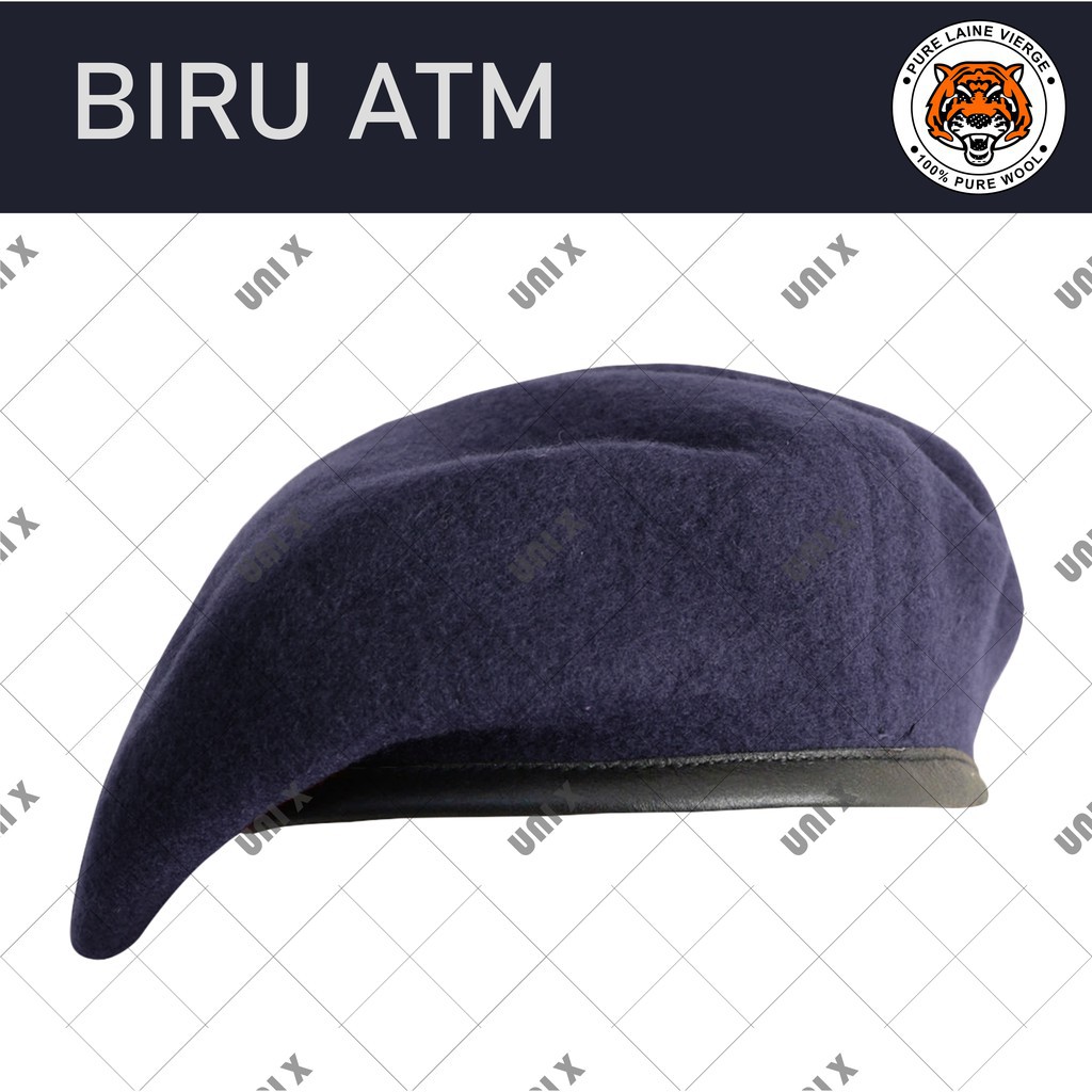 Ins Style】 BERET / BEREY BIRU TENTERA ASKAR ARMY ATM  Shopee 