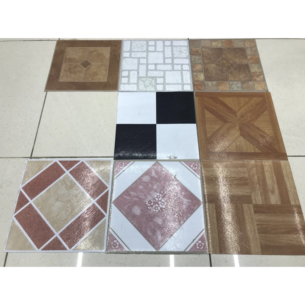 Vinyl Flooring 12 X 12 Lantai Tile  Home Decor Shopee 