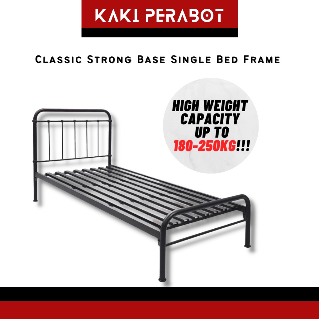KP Modern Strong Base Single Bed Frame/ Bed Frame Single/ Metal Bed