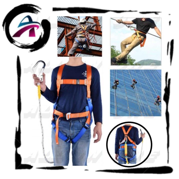 【Ready Stock】Full Body Heavy Duty Safety Harness With Big Hook Shopee