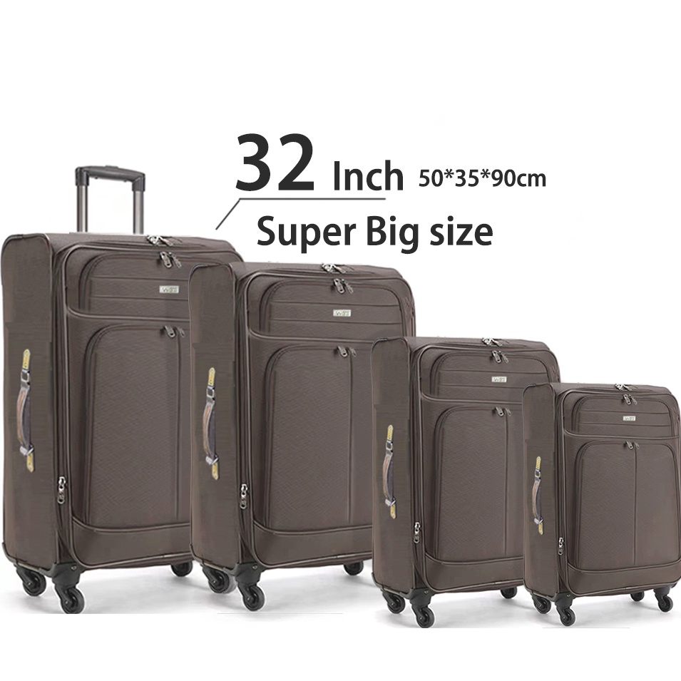 32 /28/24/20 "inch Super Tough Expandable Nylon Soft Case Anti-Scratch 4 wheels Hard Case Luggage bag With Build Lock.