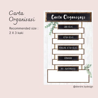 Carta Organisasi Keceriaan Dan Hiasan Kelas Tema Floral Farmhouse Softcopy Shopee Malaysia