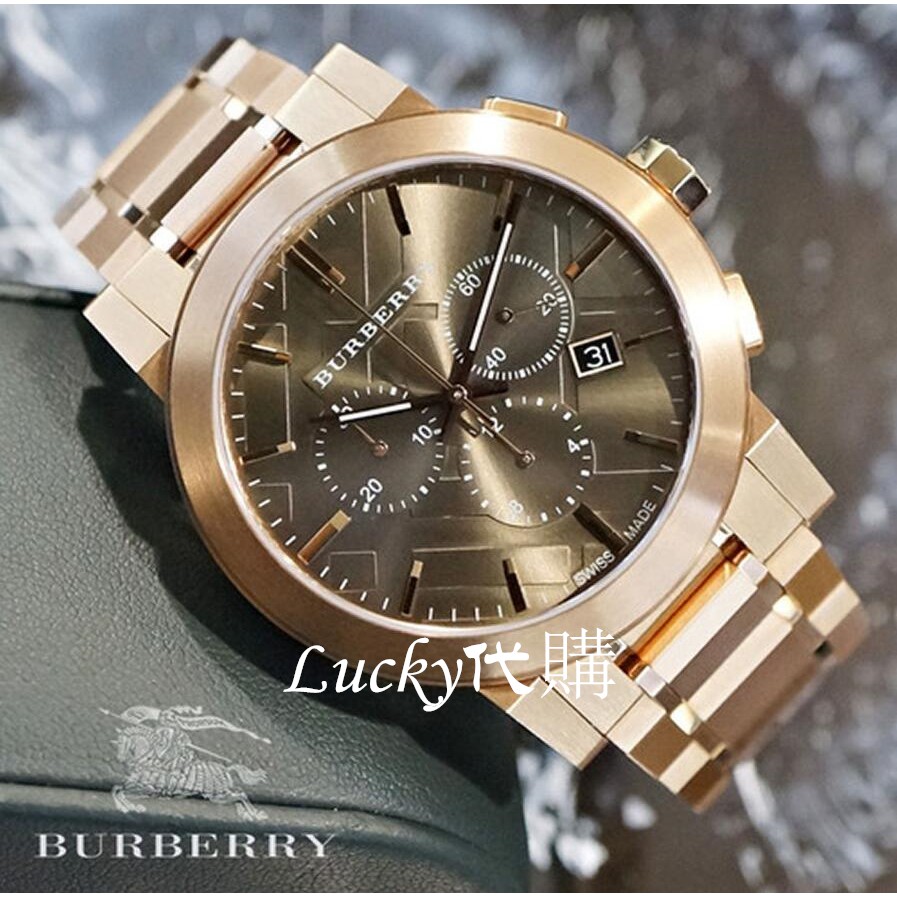 burberry gold chronograph watch