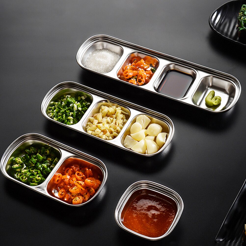 Stainless Steel Thick Deepen Korean Seasoning Sauce Dish side plate