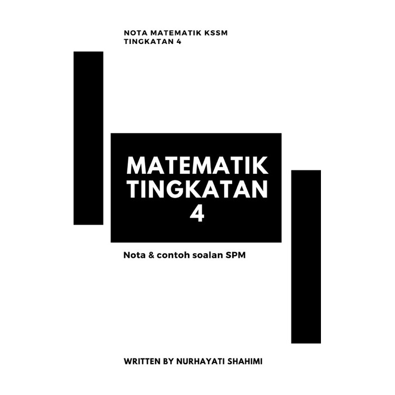 2022 Nota Matematik Kssm Tingkatan 4 Ebook Softcopy Pdf Bonus 3 Rakaman Video Untuk Sesetengah Topik Shopee Malaysia