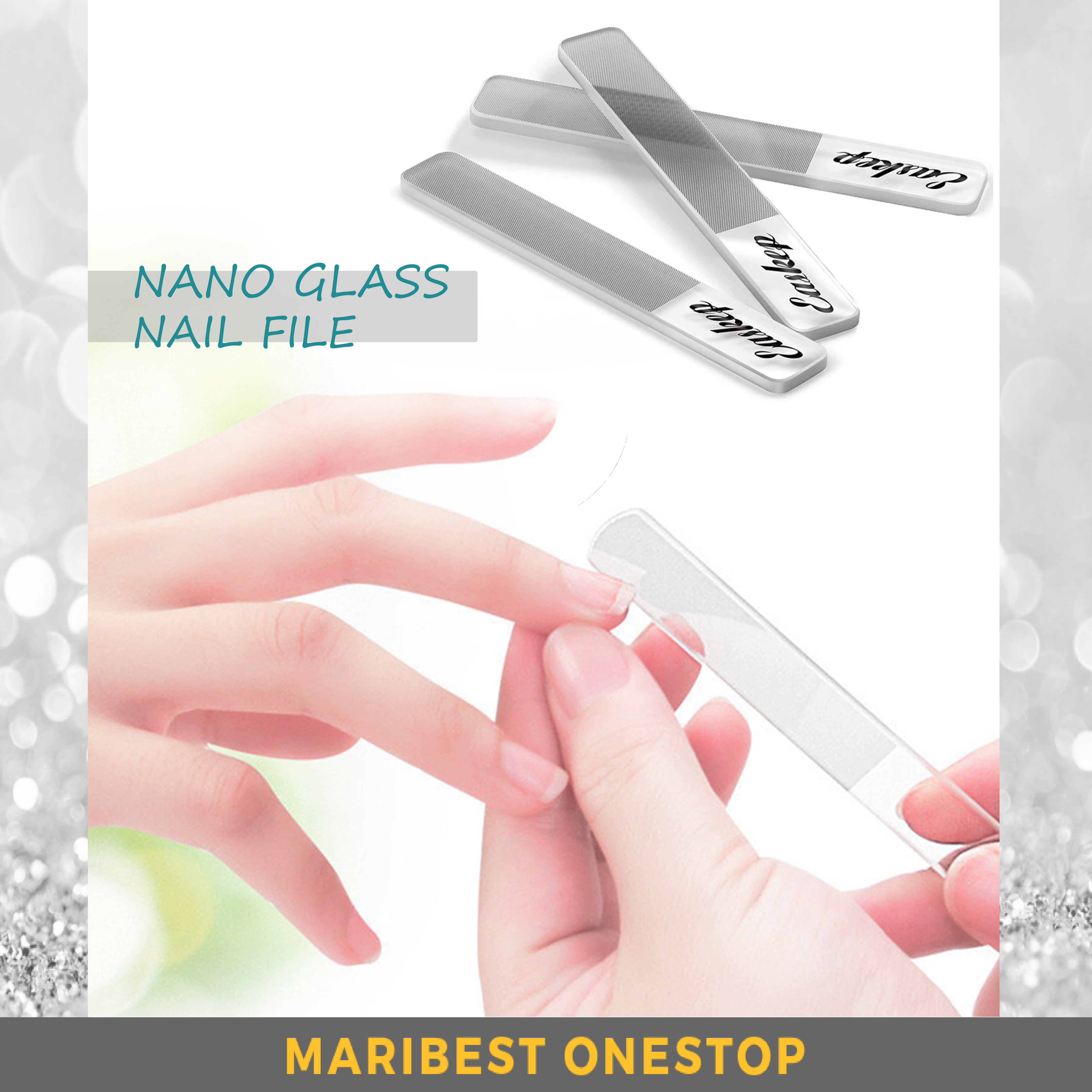 NANO GLASS NAIL FILE Nail Shiner Professional Crystal Manicure Tools Kit for Natural Nails