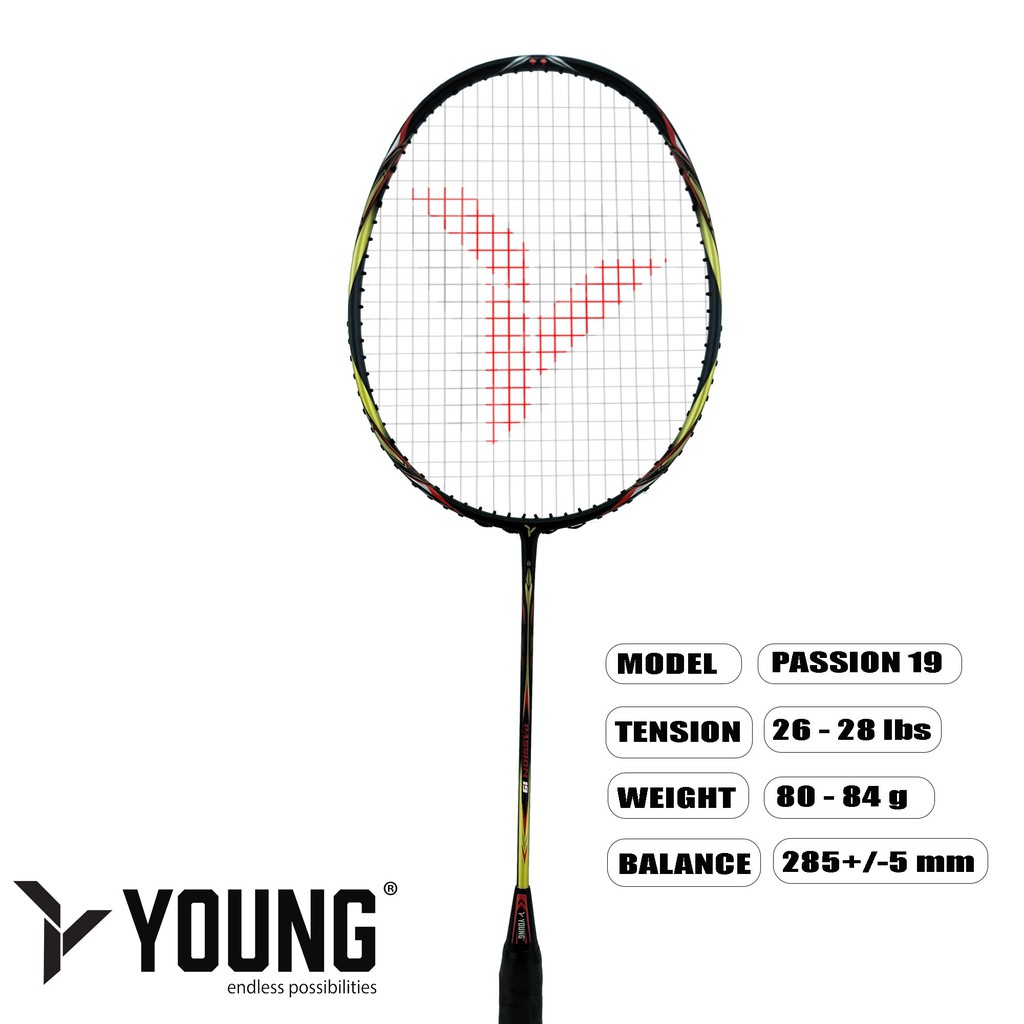 YANG YANG / YOUNG Badminton Racket Passion 19 (unstrung) | Young racket ...