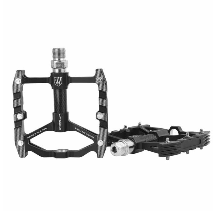 WHEEL UP Pedals Aluminum with Carbon Tube Bicycle Platform Lightweight Pedals - 9/16"