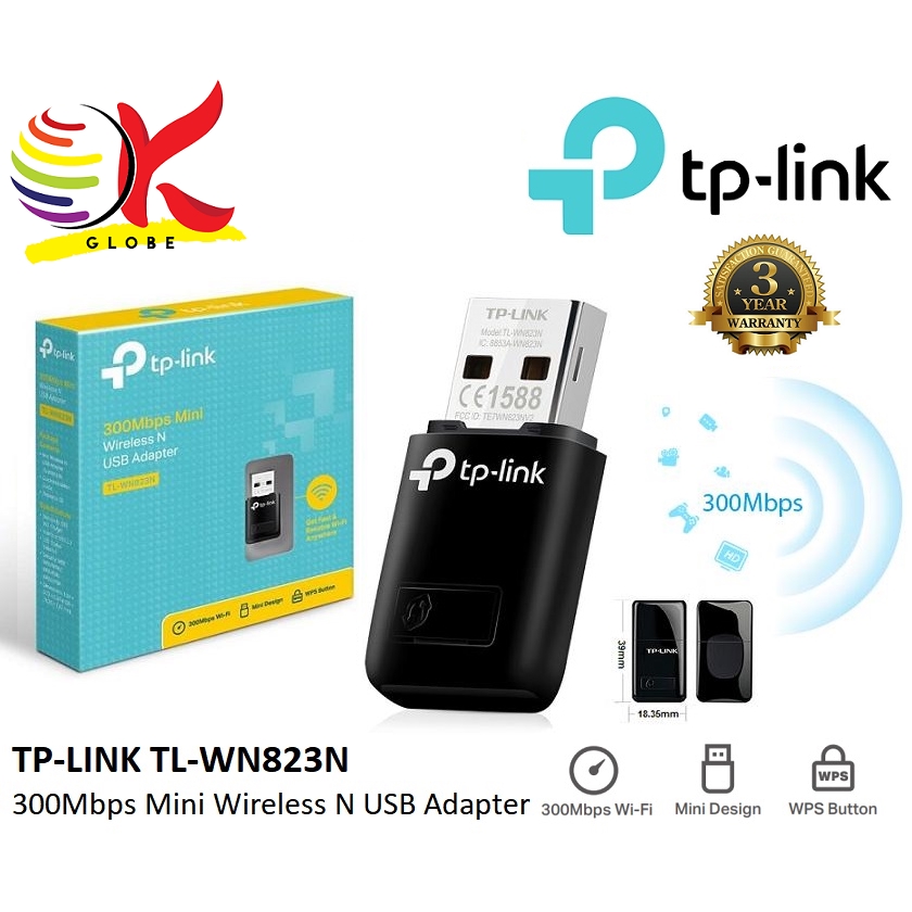 Tp Link Tl Wn1n Tl Wn3n 300mbps Wireless N Usb Adapter With Wps Button Support Windows Mac And Linux Shopee Malaysia