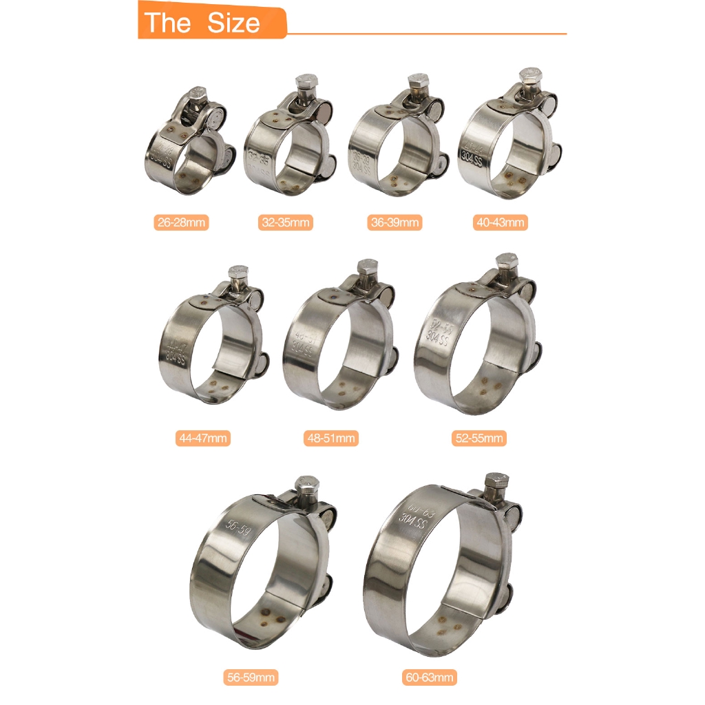 4043mm Norma W2 Stainless Steel Exhaust Clamp Strap Bracket Banjo Clip