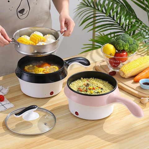 Electric NonStick Ceramic/Marble Frying Pan Rice Steamer skillet split Multi Function Mini Rice Cooker Pot