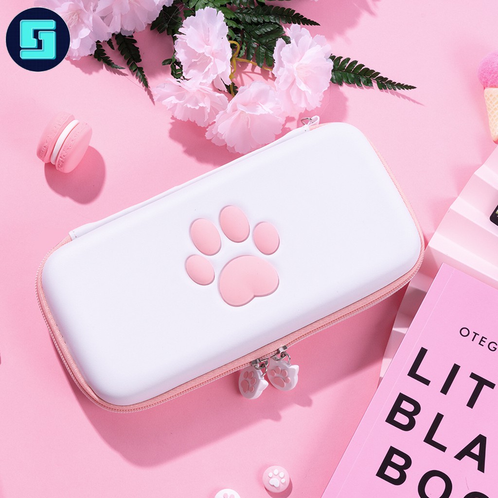 Ready Stock Nintendo Switch Switch Lite Pink Cat Paw White Case Premium Quality Ns Travel Carrying Pouch Sling Bag Shopee Malaysia