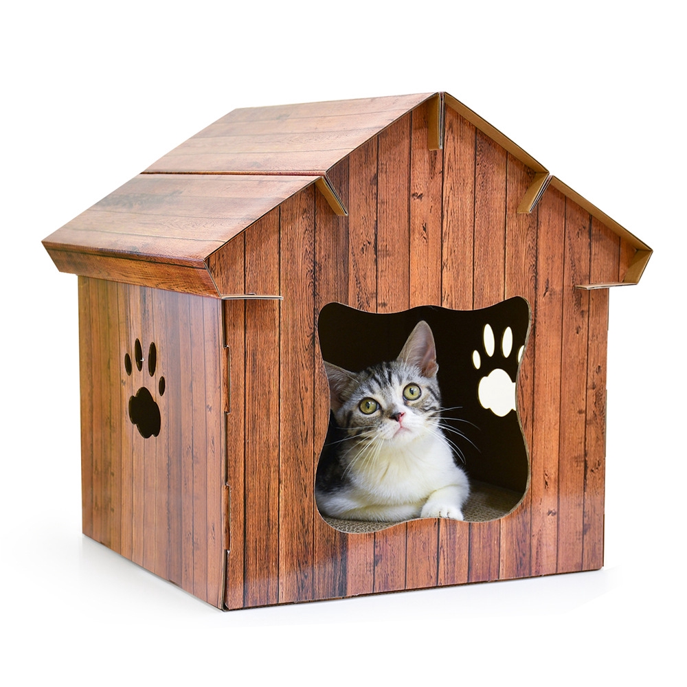 Deco Diy House Interior Supplies Grinder Corrugated Cat Nest Cat House Supporting Cat Scratching Board Shopee Malaysia