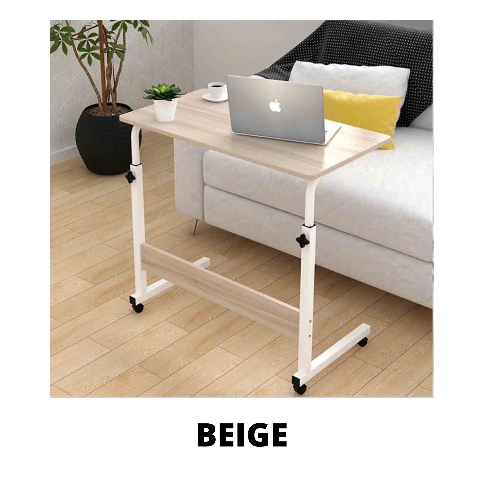 Multifunctional Portable Easy Lifting Laptop Table Computer Desk Height Adjustable with Wheels Meja Komputer 60X40cm