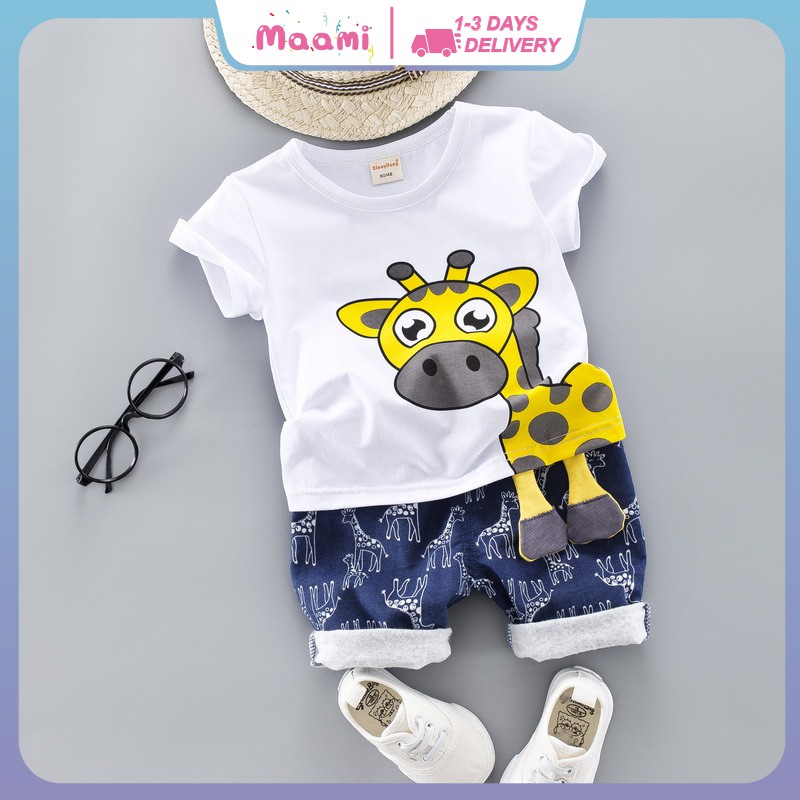 Readystock Kids Suits T Shirts Children Summer Suits Short Sleeve Pants Cotton Sleeve Suits Child Clothing Am10129 Shopee Malaysia - 2018 new set pj mask children s summer fortnite children s suit casual short sleeved t shirt five pants suit roblox 6 14y in clothing sets from