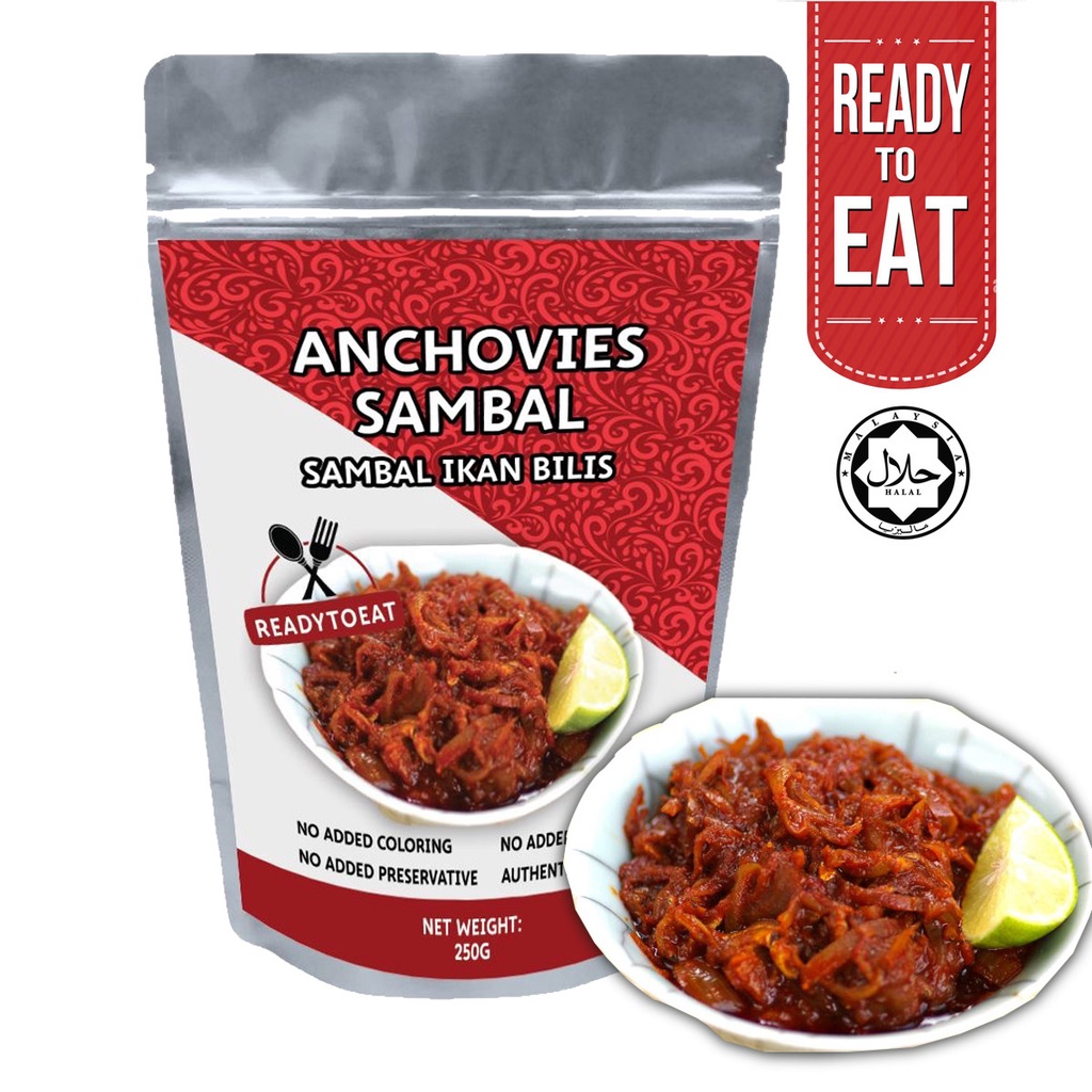 Pasti Halal Sambal Ikan Bilis Anchovies Sambal Ready to eat meal