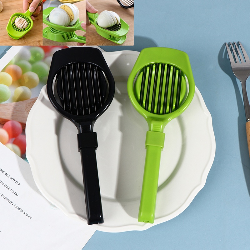 Walfos Kitchen Stainless Steel Egg Mushroom Fruit Slicer With Long Handle