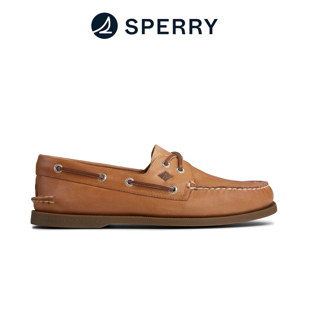 sperry men's sahara leather boat shoe