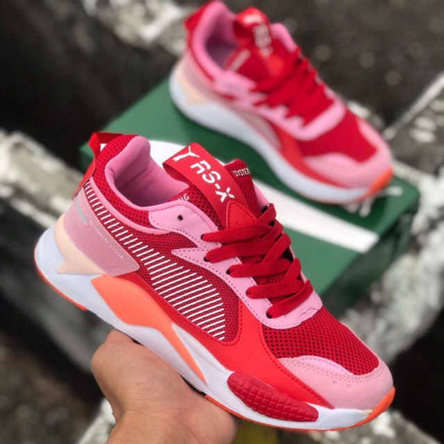 puma rsx red and pink