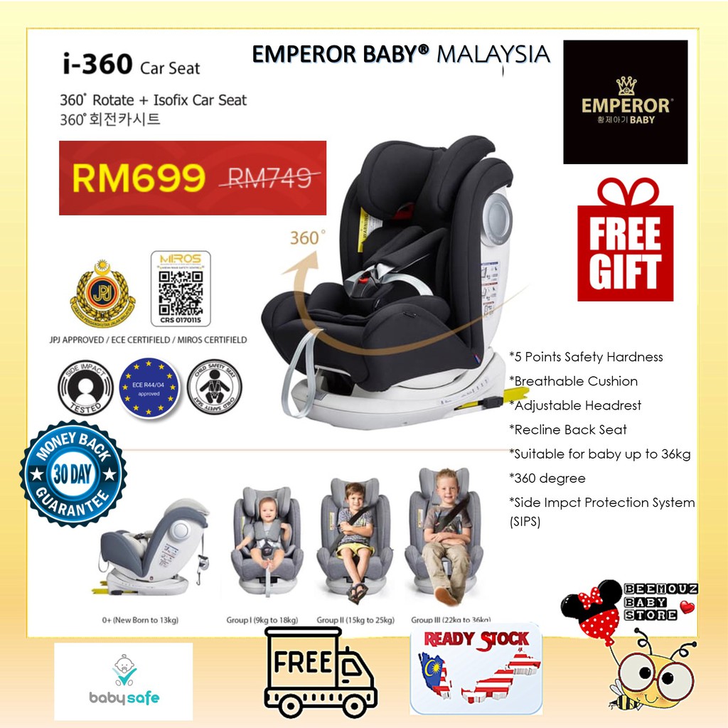 car seat 360 isofix