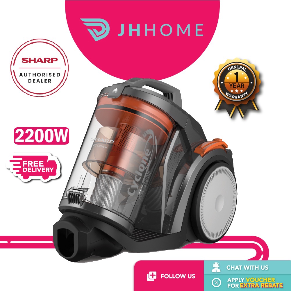 Sharp 2200W Bagless Vacuum Cleaner 3L ECC2219N Shopee Malaysia