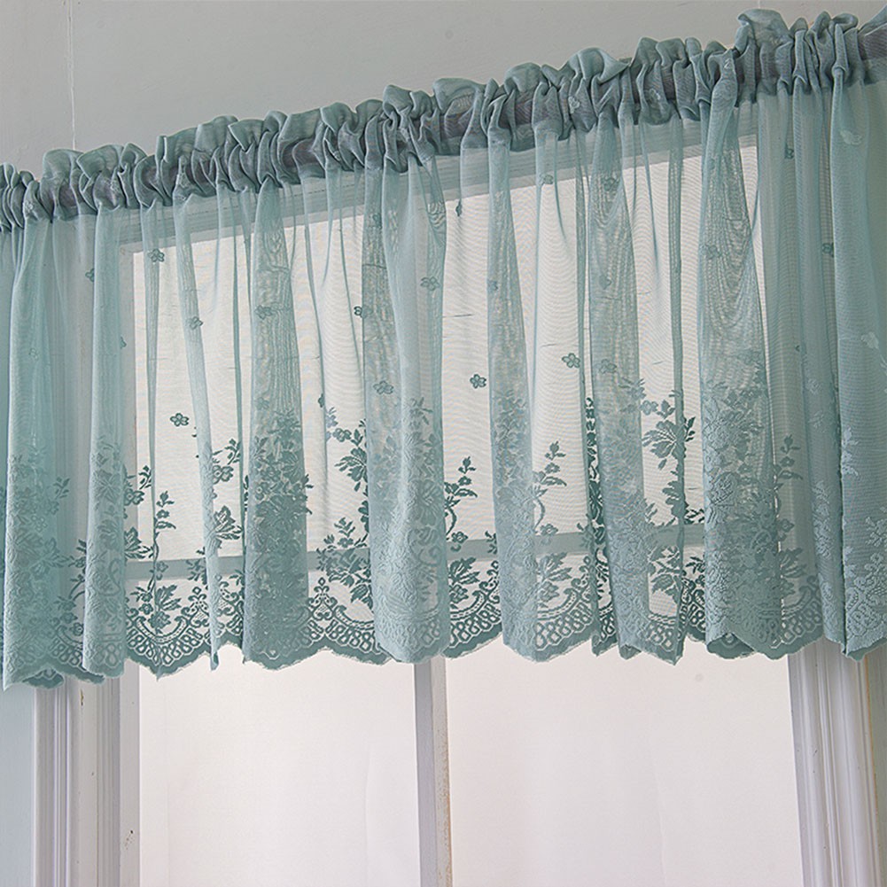 Soft Home Kitchen Window Floral Curtain Diaphanous Stylish Short