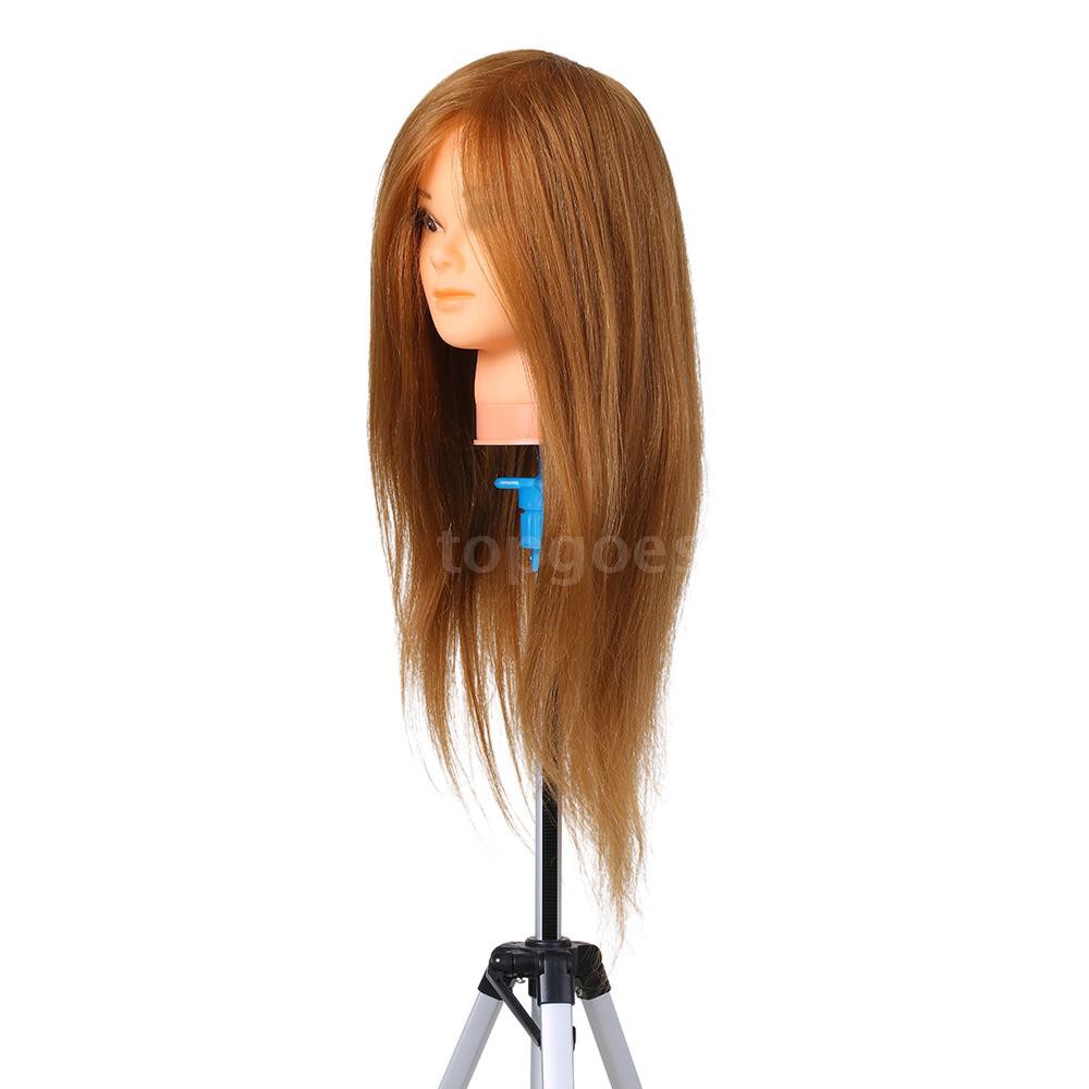 Hairdresser Training Practice Head Mannequin Head Real Hair