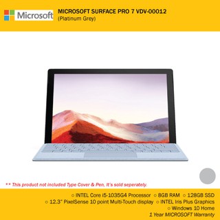 Microsoft Surface Pro 7 Vdv 12 3 Platinum Shopee Malaysia