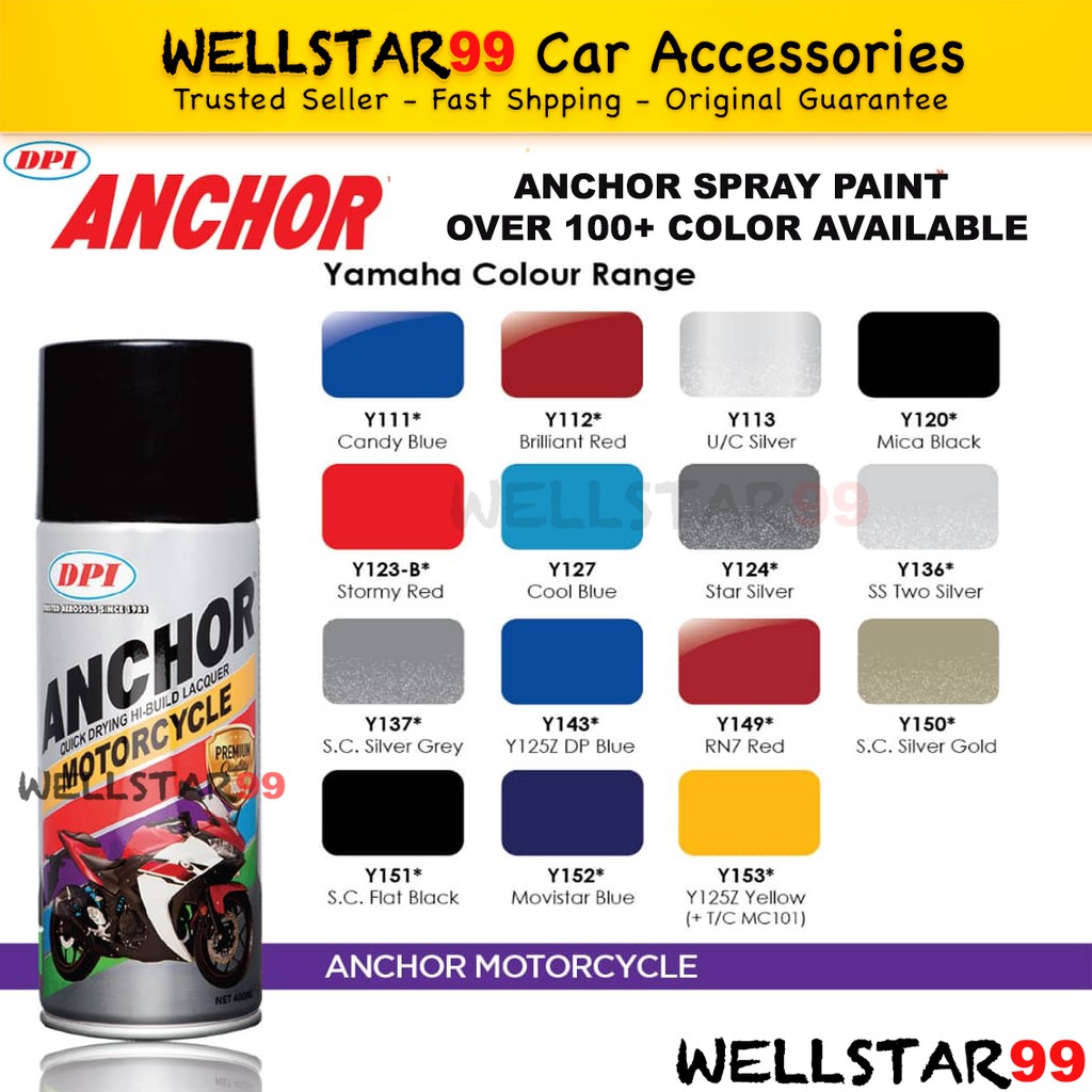 DPI ANCHOR Aerosol Spray Paint Motor Bike Kawasaki Yamaha ...