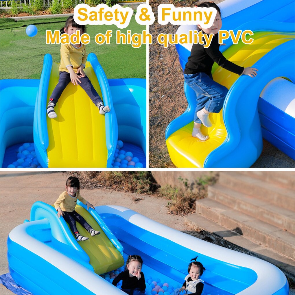 Inflatable Slide With Pump Swimming Pool kids Outdoor indoor Removable  Playground kids toys Slide for kids | Shopee Malaysia