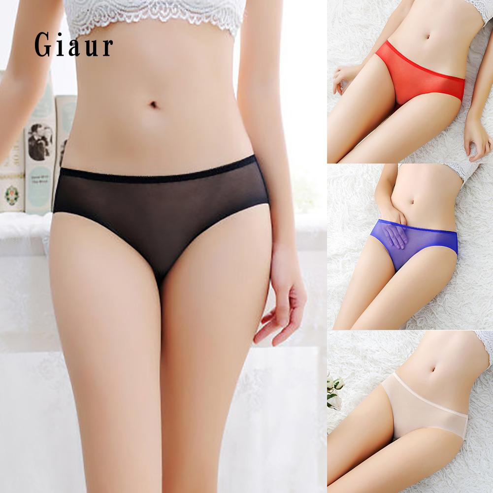 Ga Super Solid Color Full Transparent Women G String Panties