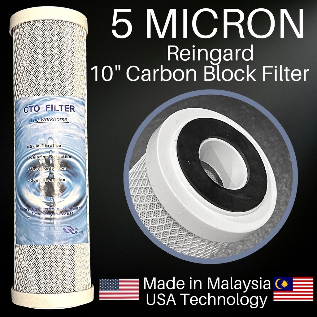 Reingard 10" Carbon Block CTO Filter 5 Micron