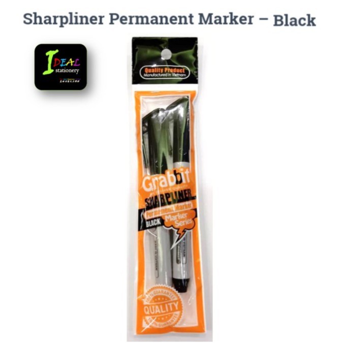 Grabbit Sharpliner Permanent Marker BLACK (2pcs/pack) | Shopee Malaysia