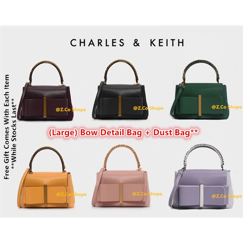 charles & keith bow detail handbag