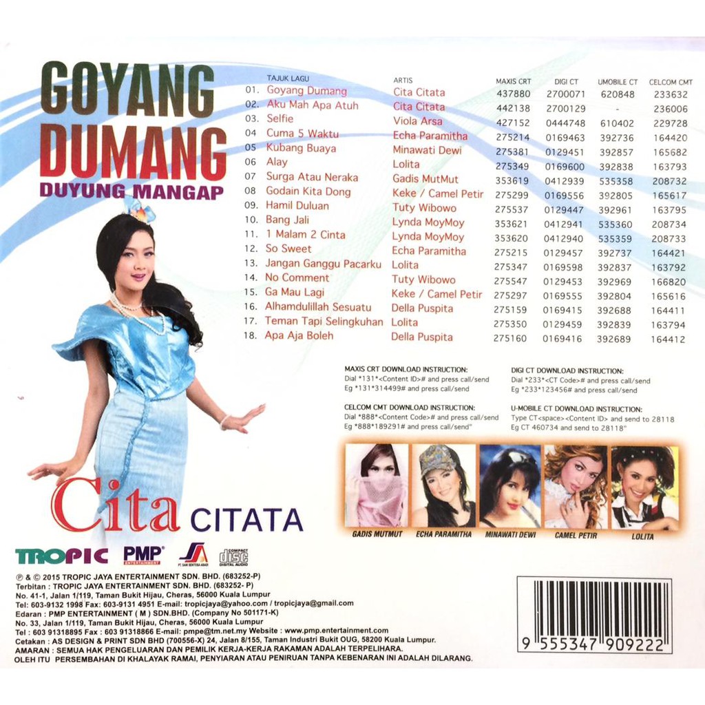 Cd Album Cita Citata Goyang Dumang Cd Shopee Malaysia