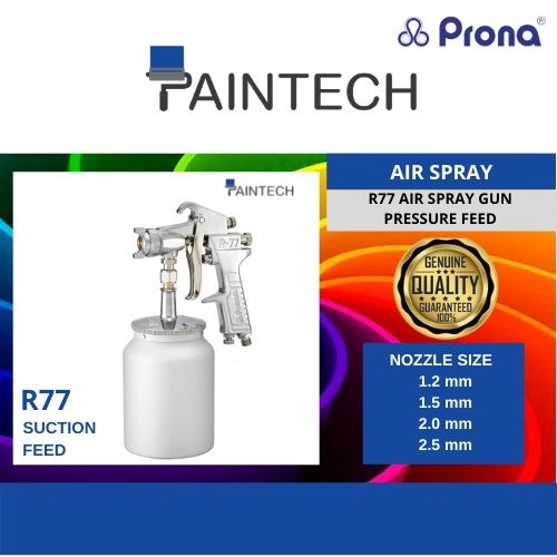 [100 GENUINE] PRONA R77 Air Spray Gun for Suction Feed with 1000cc Cup